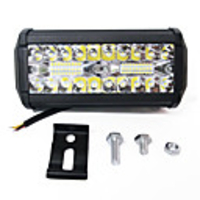 1Pcs 120W Spot amp; Flood Combo Bar Driving Waterproof Led Work Light Triple Rows Off-Road Truck Car ATV SUV Super Bright White Light