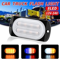 1Pcs 12V-24V Waterproof 8 Led light Car Trailer Truck Motorcycle Flash Side Marker Light Turn Light Bar Indicator Lamp Automobiles