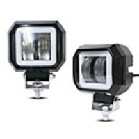 1Pcs 20W Waterproof Square LED Portable Spotlights Angel Eyes Light Bar Offroad Car Boat Led Work Light White Light White And Blue Light