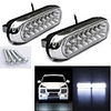 1pcs 2WCar LED Signal Bulb DRL Working Car Daytime Running Lights Fog White 16 LED Light Lamp Super Bright DRL Car Styling 12V