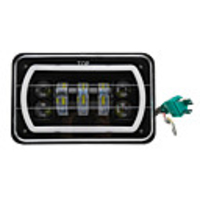 1pcs 4x6 Inch LED Car Headlights Square High/Low Beam with H4 Bulb 12-24V 30W 4500/3000LM White for JEEP Wrangler Truck