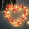 1PCS 5M 50led Retro Red Pearl Fairy String Lights For Wedding Party Decoration Led Garland String Lights Warm White Romantic Lighting AA Battery Power (come without battery) miniinthebox