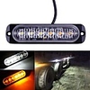 1pcs 6LED Ambulance Light Trucks Strobe Warning Lamp Ultra-thin Car LED Side Marker Lights Police Flash Emergency Light 12-24V