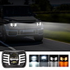 1Pcs 7 Inch Square Car LED Day Light 9-30V 400W 40000LM Car Light With Steering Applies Daytime Running Light Kit