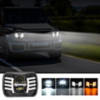 1Pcs 7 Inch Square Car LED Day Light 9-30V 400W 40000LM Car Light With Steering Applies Daytime Running Light Kit