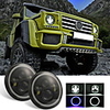 1Pcs 7Inch Round Black Cree LED Headlight High Low Beam 300W 30000LM 2 LED Light Bulbs Compatible with Jeep Wrangler
