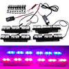 1Pcs Automotive LED Flashing Light Red And Blue Strobe Light 12V Truck Warning Light One Drag Four-lane Light