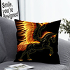 1pcs Cushion Cover with Pillow Insert Double Print 38x38cm / 45x45cm Polyester Horse on Fire