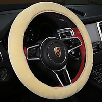 1PCS Elastic Long Microfiber Plush Steering Wheel Cover for Winter Warm Universal Fit 15 to 17 inch Anti-Slip Odorless miniinthebox