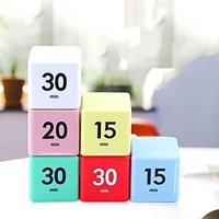1pcs Electronic Cubic Timer Multi Color Choose 15/20/30/60 Minutes Countdown Kitchen Cube Stylish Mini Time Management Stopwatch Kitchen Tools miniinthebox