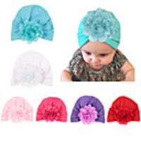 1pcs Infant Unisex Active / Sweet Floral / Solid Colored Floral Style Hats Caps White / Blue / Purple
