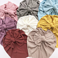 1pcs Infant Unisex Active / Sweet Solid Colored Bow Cotton Hats Caps White / Blue / Purple