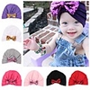 1pcs Infant Unisex Active Solid Colored Bow Hats Caps White / Black / Blue One-Size