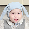 1pcs Infant Unisex Basic Blue Solid Colored Pure Color Cotton Hair Accessories Blue / Blushing Pink / Gray One-Size