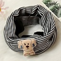 1pcs Kids / Toddler Unisex Active Black / Blue Striped Cotton Scarves Black / Blue / Yellow One-Size