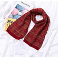 1pcs Kids / Toddler Unisex Active Black / Red Geometric Acrylic Scarves Black / Purple / Red One-Size