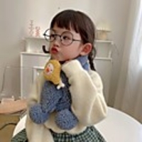 1pcs Kids / Toddler Unisex Active Fantastic Beasts Animal / Cartoon Patchwork Faux Fur Scarves White / Blue / Red
