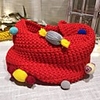 1pcs Kids / Toddler Unisex Active Red Floral Knitwear Scarves Red / Yellow / Blushing Pink One-Size