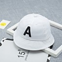 1pcs Kids Unisex Active Black / White Letter Cotton Hats Caps White / Black / Yellow One-Size