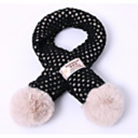 1pcs Kids Unisex Active Black Geometric Acrylic Scarves Black / Green One-Size