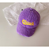 1pcs Kids Unisex Active Black Letter Faux Fur Hats Caps Black / Purple / Yellow One-Size