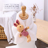 1pcs Kids Unisex Active Cartoon Jacquard Scarves White / Yellow / Blushing Pink