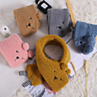 1pcs Kids Unisex Active Cartoon Scarves Brown / Gray