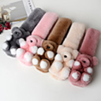 1pcs Kids Unisex Active Cartoon Scarves White / Black / Purple