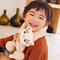 1pcs Kids Unisex Animal / Cartoon Faux Fur Scarves Red / Yellow / Blushing Pink One-Size