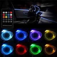 1pcs RGB LED Strip Light Filler Gap Decoration Neon Interior Floor Lamp Flexible Tube with Remote Control 5m