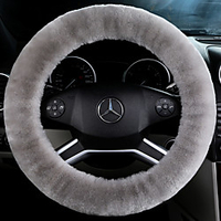 1Pcs Set Winter Fashion Wool Fur Soft Furry Steering Wheel Covers Fluffy Cover Fuzz Warm Non-slip Car Decoration Long Hair Interior Accessories for Women Fit 15 to 17 inch for Womens miniinthebox