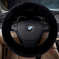 1Pcs Set Womens Winter Fashion Wool Fur Soft Furry Steering Wheel Covers Fluffy Cover Fuzz Warm Non-slip Car Decoration Long Hair Interior Accessories for Women Fit 15 to 17 inch miniinthebox