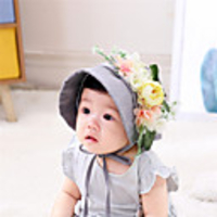 1pcs Toddler / Infant Unisex Active Floral Hats Caps White / Black / Blue One-Size