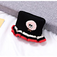 1pcs Toddler Unisex Active Black / White Cartoon Knitted Acrylic Hats Caps White / Black / Yellow One-Size