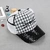 1pcs Toddler Unisex Active Black Color Block Cotton Hats Caps Black / Silver One-Size