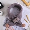 1pcs Toddler Unisex Active Cartoon Acrylic Scarves Dark Gray One-Size