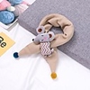 1pcs Toddler Unisex Active Cartoon Acrylic Scarves Khaki One-Size