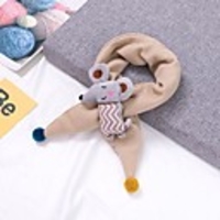 1pcs Toddler Unisex Active Cartoon Acrylic Scarves Khaki One-Size