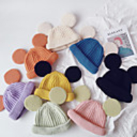 1pcs Toddler Unisex Active Cartoon Knitted Roman Knit Hats Caps Black / Blue / Purple