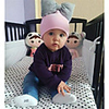 1pcs Toddler Unisex Active Patchwork Bow Cotton Hats Caps Blushing Pink / Gray One-Size
