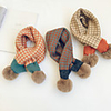 1pcs Toddler Unisex Active Plaid Printing Knitwear Scarves Blue / Yellow / Blushing Pink
