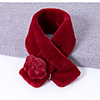 1pcs Toddler Unisex Active Red Solid Colored Polyester Scarves Wine One-Size