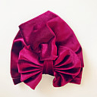 1pcs Toddler Unisex Active Solid Colored Bow Cotton Hats Caps White / Black / Purple