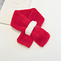 1pcs Toddler Unisex Active Solid Colored Faux Fur Scarves White / Red / Yellow One-Size