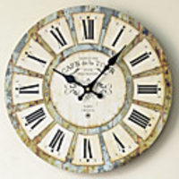 1pcs Wall Sticker Clock Home Restaurant Decoration Clock Personality Solid Wood Mute