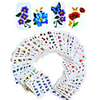 1set 55pcs mixed nail art sticker water transfer decals beautiful flower design diy nail art beauty bjc55