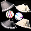 1set false display nail art fan wheel polish practice tip sticks nail art 50pcs 100 top good