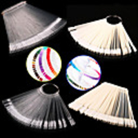 1set false display nail art fan wheel polish practice tip sticks nail art 50pcs 100 top good