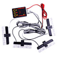 1set Flasher Police Light strobe warning light with controller 4x4/led 4 in 1 Car Truck Emergency Day Running Flash Led strobe light