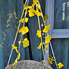 1X 2M Leaf Garland Holiday String Lamp 20Leds Ginkgo Leaf Fairy Flexible String Lights For Xmas Holiday New year Party Decor Lighting AA Battery Power (Come without Battery)